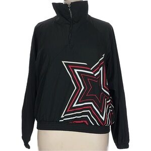Goldsheep Black Jacket with Red and White Star Design